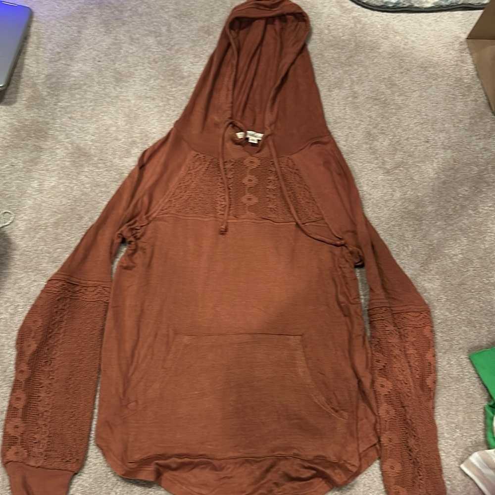 Rewind hooded shirt with pocket- girls XS